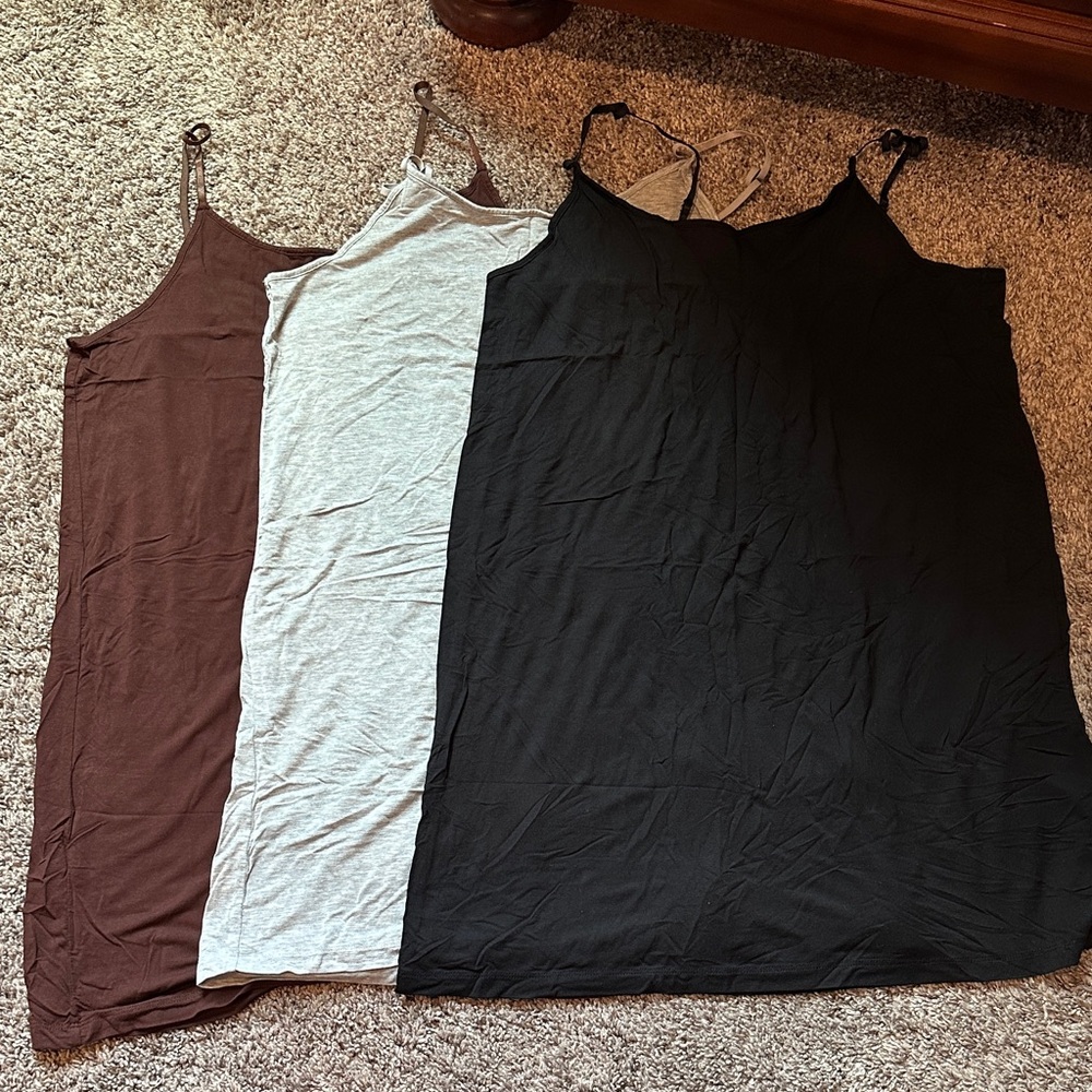 Gap Night Gowns Black, Gray, and Brown Women Large Super Soft Modal Fabric